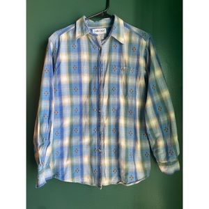 Vintage Cabin Creek Embroidered Button Up Shirt Size Medium